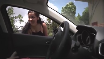 Latin Girl Watches Flash And Jerk Off Dude'S Cock