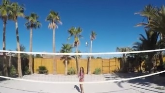 Povd Backyard Badminton Massage Anal Fuck With Busty Anissa Kate