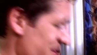 Blonde Housewife Swings Outside With A Stranger