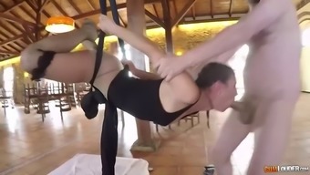 Sucking And Fucking In Aerial Yoga Hammock With Spanish Babe Julia Roca