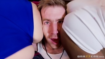 Both Sluts, Kiki Minaj And Angel Wicky, Wrestling A Monster White Dick