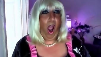 He Smokes In A Sexy Dress Wearing Dress And Make Up