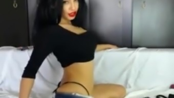 Raven Haird Beauty Rubs Clit & Toys Ass 