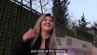 Blonde Euro Babe Fucks Stranger In His Car