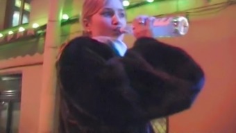 In A Bathroom Gloyhole She Ends With Two Cocks At Once