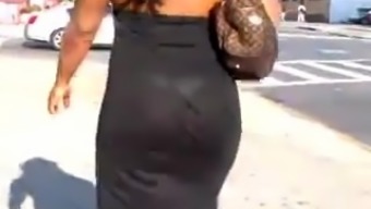 Black Booty In See Through Dress Vpl