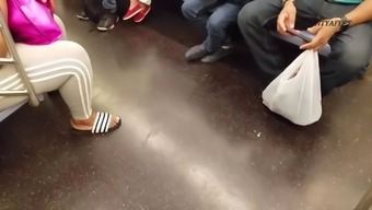 Candid Ebony Bbw Meaty Feet And Mature Ebony Foot On Train