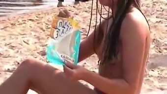 Nude Beach - Two Sweet Little Tits Teens