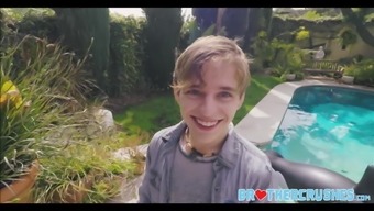 Twink Step Brother Teaching Threesome With Both Brothers