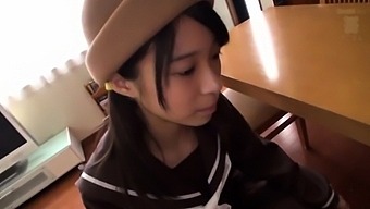 Japanese Teen In Schoolgirl Uniform Stripped