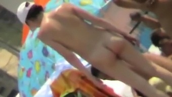 Morning Beach Nudity Caught On By Beach Hidden Cam
