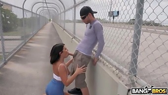 Shameless Bitch Adriana Chechik Gives Her Head And Gets Laid In Public Place