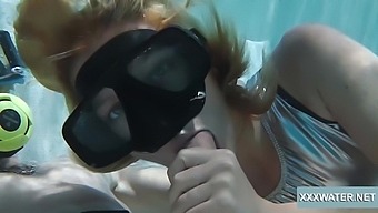 Minnie Manga - Two Hot Girls Blow Big Cock In The Pool