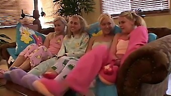 Teen Pyjama Party Lesbos Get Naked Together