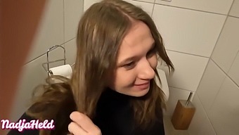 German Gal Found Her Stepbro Jerking Off And Let Him Give Her A Facial