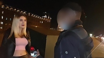 Blonde Slut Gets Picked Up By Black Guys And Fucked In The Train