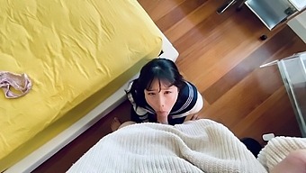 Cute Japanese Chick In Schoolgirl Uniform Got Her Shaved Pussy Fucked