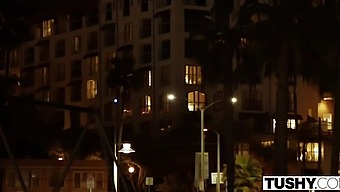 Beautiful Model Invites Hotel Maid To Share Big Cock In Hot Anal 3some