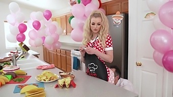 A Light-Haired Blonde Ends Insane Kitchen Lovemaking Perversions With The Top Facial.