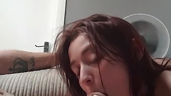 A Tiny Redhead Consumes Cock And Got Nailed Up From Behind With A Stranger.