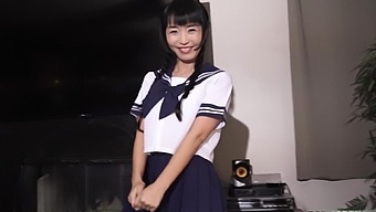 Asian Roommate Marica Hase Takes Off Her Uniform To Be Hammered Properly.