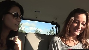 Scorching Ass Girls Dana Vespoli And Dani Daniels Caress Each Other In A Automobile