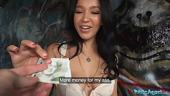 Asian Beauty Asia Vargas Gets Her Big Natural Tits Bouncing In Public