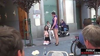 Public Bdsm Babe Takes Control In Outdoor Scene