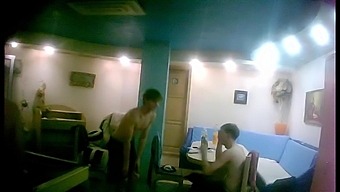 Hidden Camera Captures Stunning Blonde'S Downblouse Show In Sauna