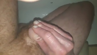 Amateur European Guy Pisses And Cums In Shower