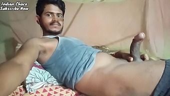 A Young Indian Boy From A Rural Village Pleasures Himself And Displays His Impressive Manhood