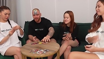 Redhead Slut Takes A Messy And Rough Anal Sex With Girls Watching